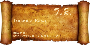 Turbucz Réka névjegykártya
